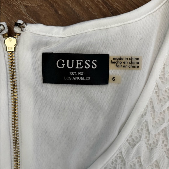 Guess White Ribbed Sheath Mini Dress - Picture 3 of 3